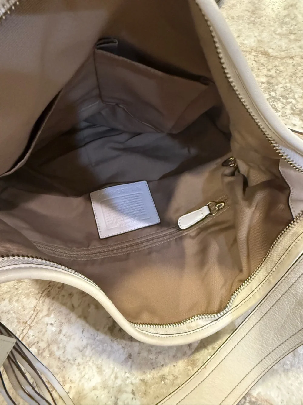 Coach White Leather Hobo Bag - Women's Shoulder Purse
